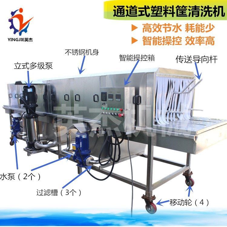 现货塑料周转筐清洗 怎样清洗塑料周转筐 果蔬菌类筐清洗机