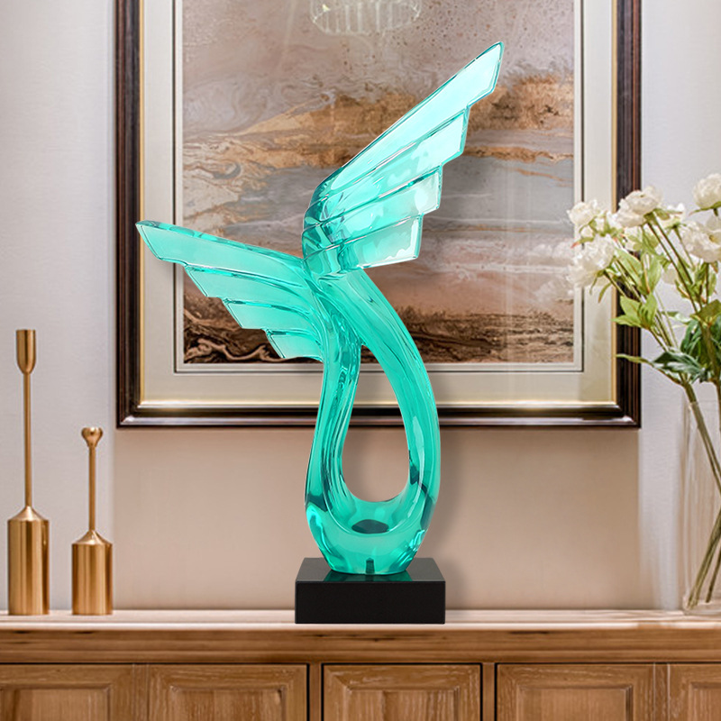 现代雕塑艺术摆件客厅玄关创意工艺品酒店会所样板房软装配饰摆设