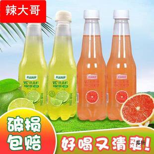 气泡水0糖0脂果汁夏日饮料网红调酒小青柠西柚汽水瓶装整箱