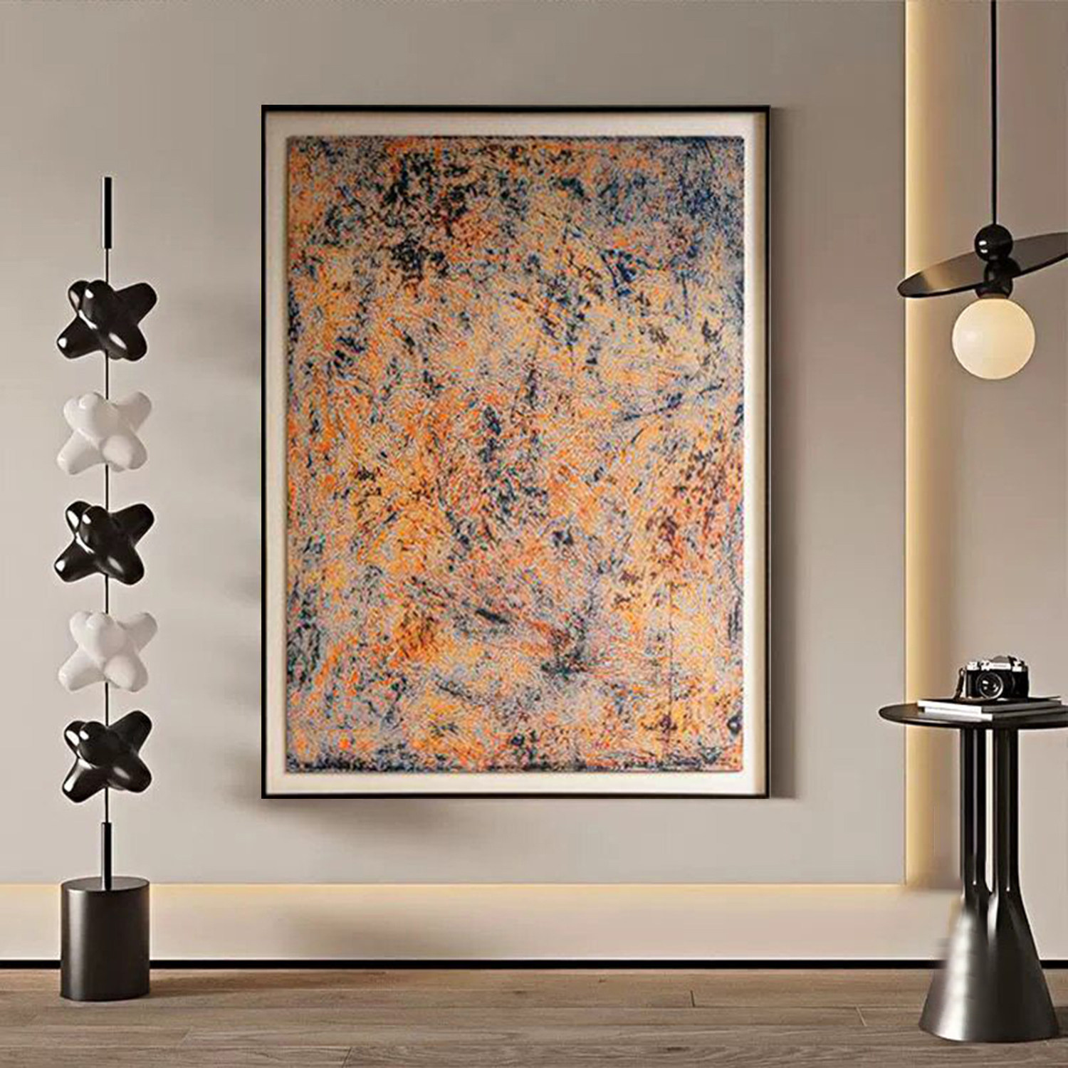 绚烂多彩玄关动物装饰画小众艺术高级感沙发背景墙挂画手绘油画