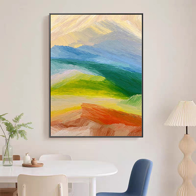 意境悠远玄关动物装饰画小众艺术高级感沙发背景墙挂画手绘油画