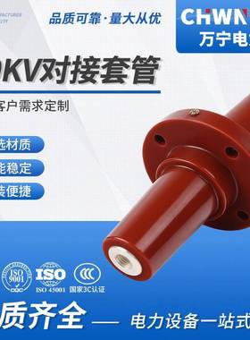 10KV双通欧式连接高压对接套管电缆分支箱环网柜穿墙套管