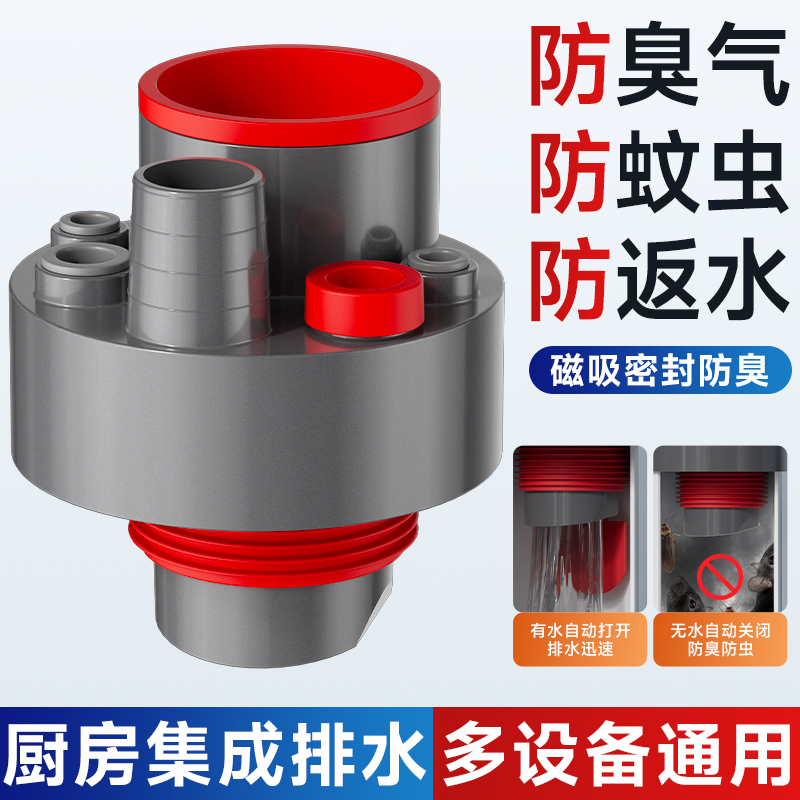 厨房管道防臭密封塞净水器