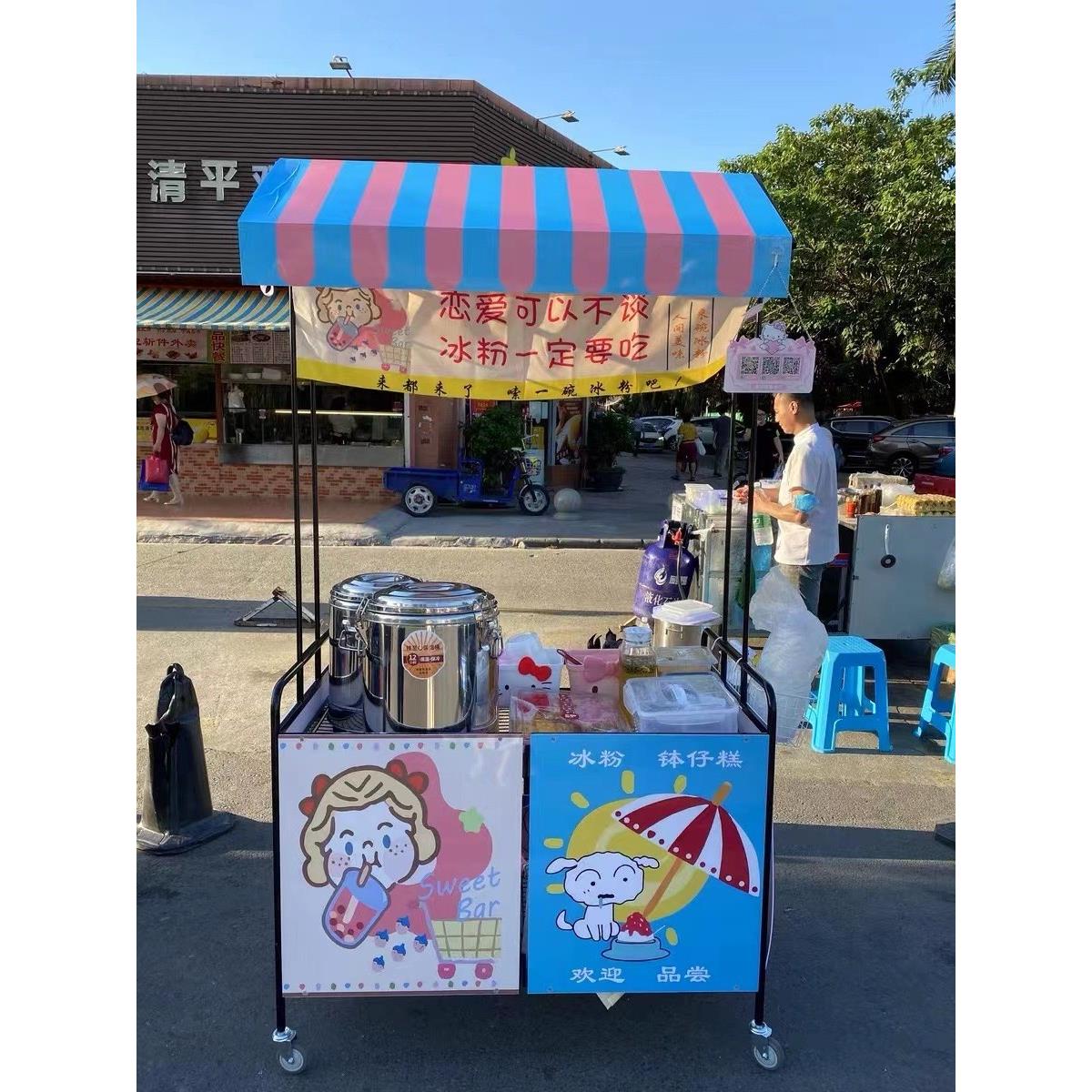 摆摊小推车可折叠可移动摆货车货架摆摊展示架推车置物架推车架子