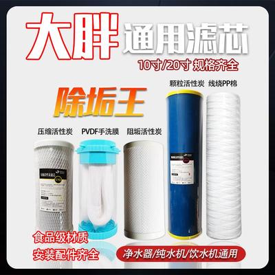 10寸20寸大胖活性炭家用工业大流量净水器除垢滤芯pvdf超滤手洗膜