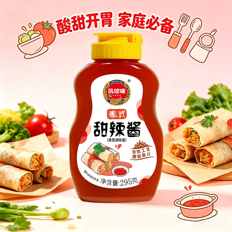 凤球唛泰式甜辣酱295g家用炸鸡酱家用韩国风味鸡翅鸡米花甜辣酱