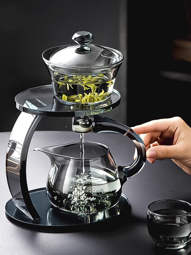 2025新款玻璃泡茶壶茶水分离自动茶具泡茶器茶水分离一体式泡茶壶