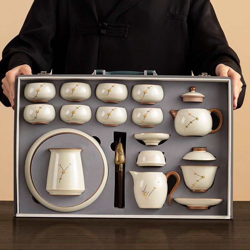 2026新款汝窑茶具套装家用轻奢高档泡茶专用中式生日礼物送长辈