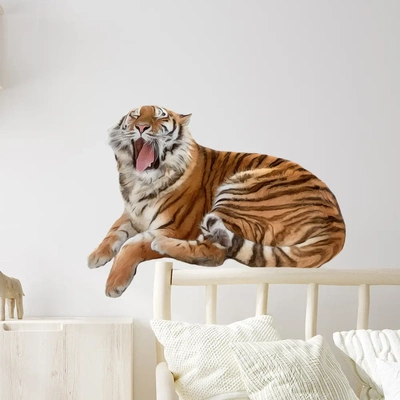 尚易spw-s0364老虎图案墙贴自粘少儿房客厅卧室装饰墙贴