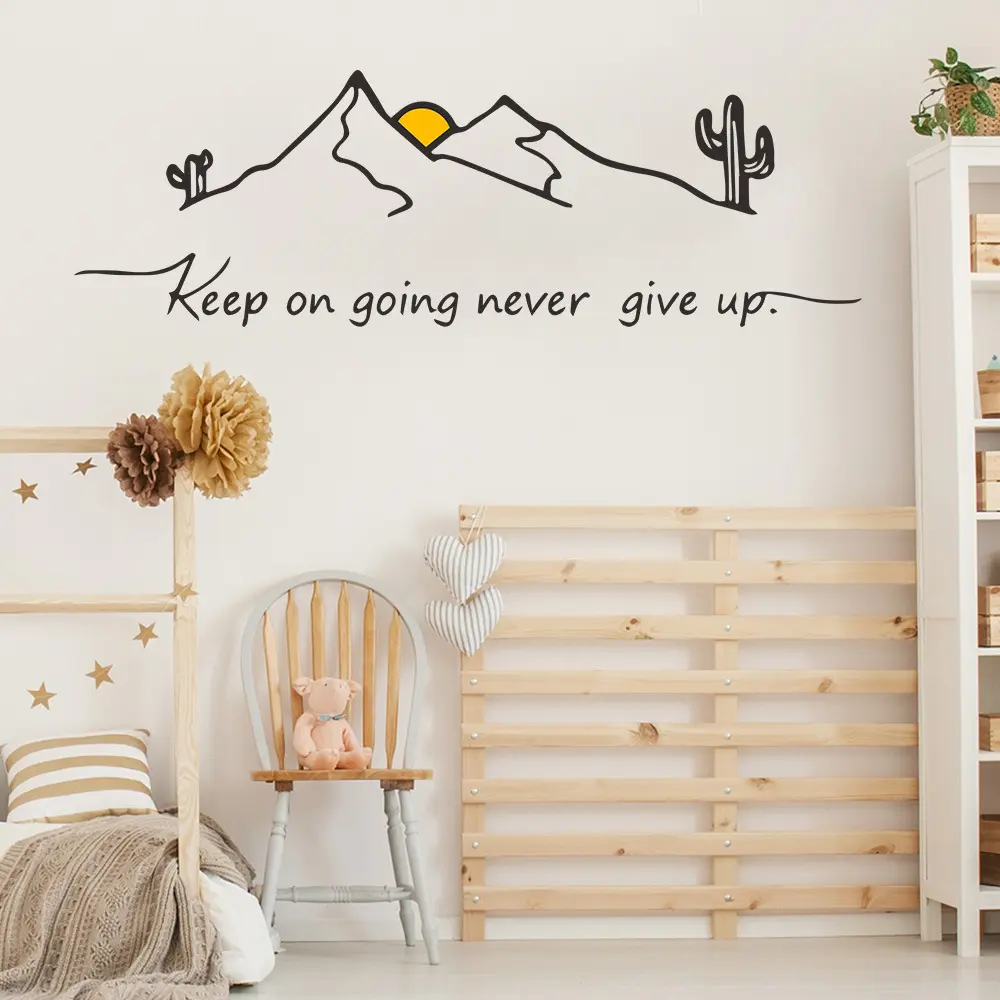 尚易spz-s0416创意沙漠英文墙贴自粘卧室背景装饰墙贴纸