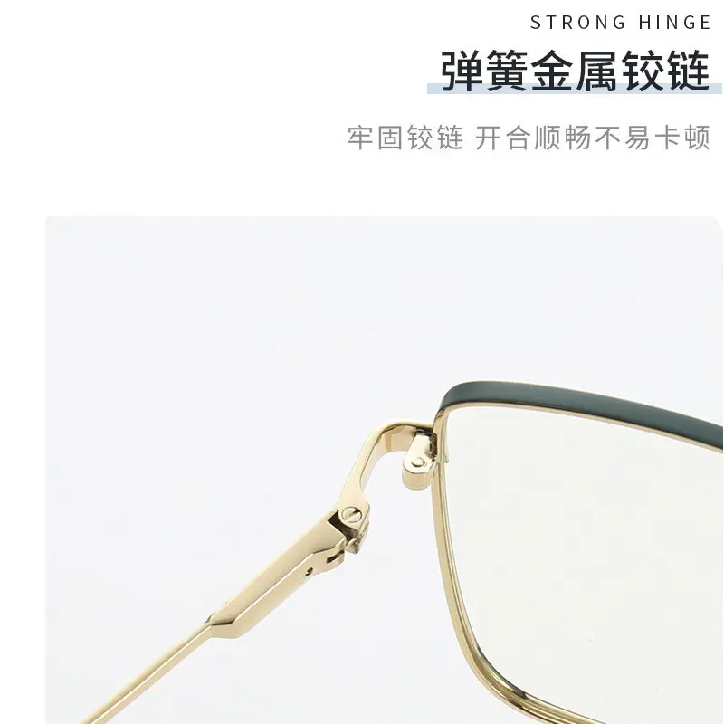 青柠绿时尚近视眼镜女大框显瘦可配有度数镜片弹簧镜腿平光镜