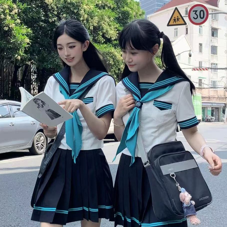 现货 夏日和风铃星岚中 原创JK制服套装水手服女短袖夏日系学院风