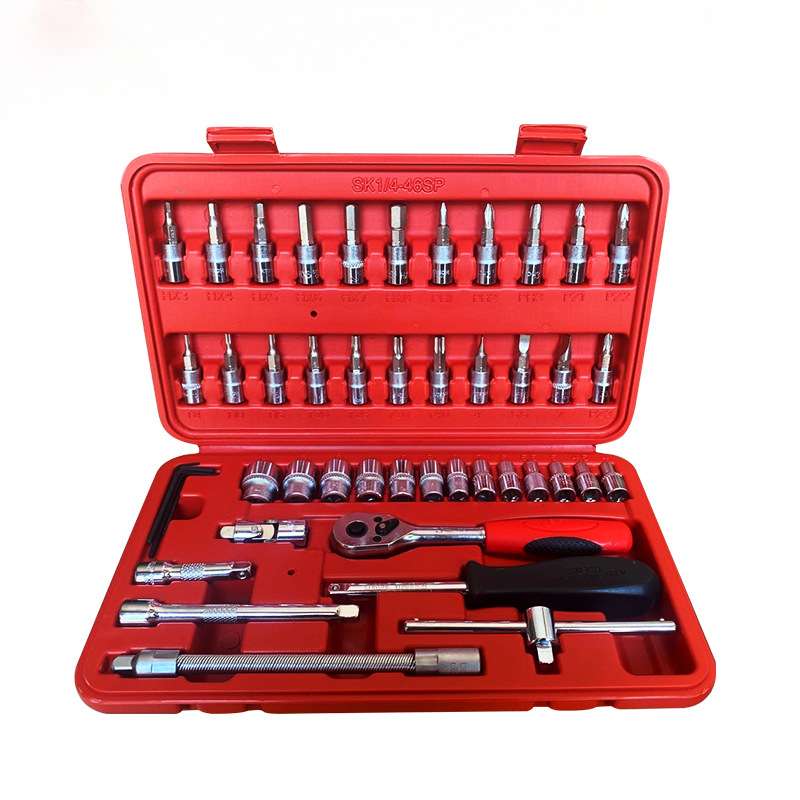 46件套汽修套装sk1/4-46sp公制组套小棘轮套装捷科工具