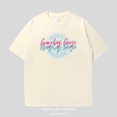 GRAYLAG GOOSE情侣短袖男纯棉t恤2025新款儿童春夏季青少年短袖
