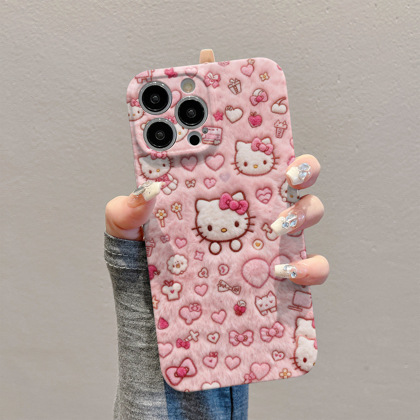 粉色爱心KT猫适用iPhone17promax手机壳苹果17新款16超火15菲林14全包13高级感12小众plus外壳pm不会撞壳可爱