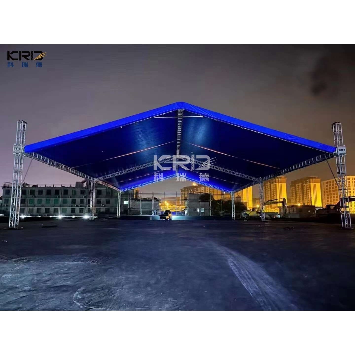 工厂组装式帐蓬酒席红色人字顶流动雨棚钢铝架结构婚宴大喜篷房