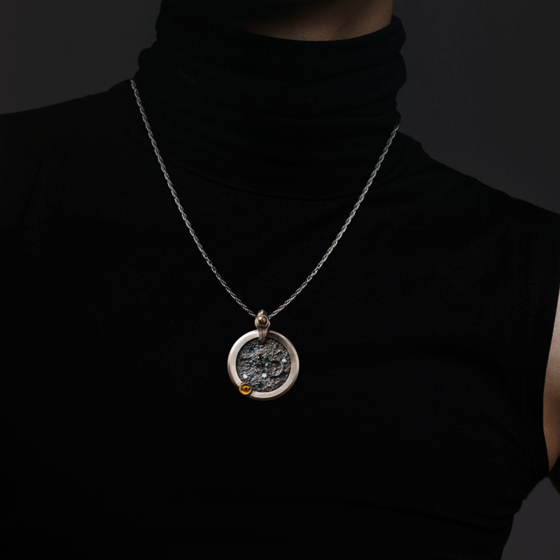 星空币项链S925银小众设计