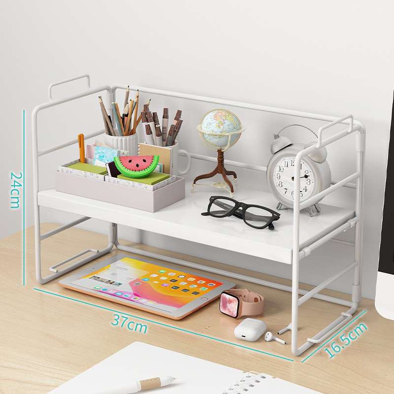 ?家用简易桌上多层铁艺小书架置物架办公室桌面整理架书桌收纳架