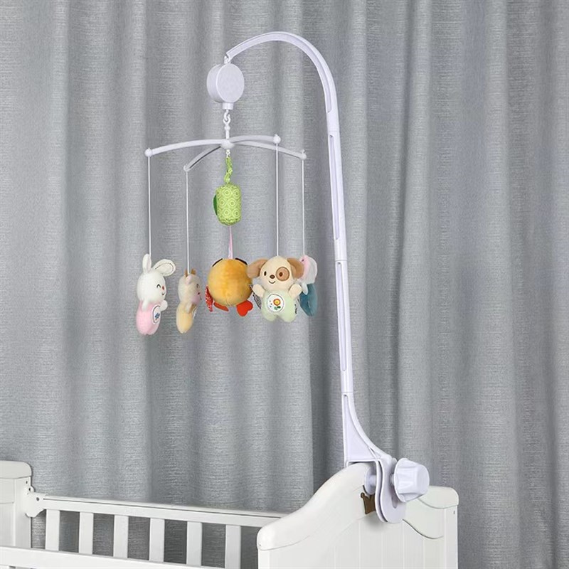 婴儿床铃支架通用型床头摇铃配件吊铃旋转八音盒推车挂饰支架杆