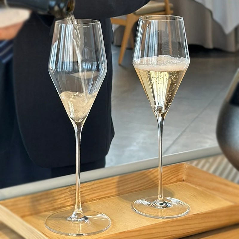 轻奢水晶玻璃香槟杯高脚气泡酒杯 白葡萄酒杯家用红酒雷司令杯