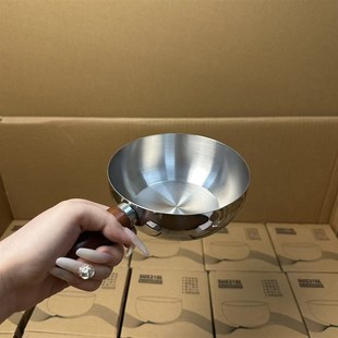 304不锈钢一人食小锅打蛋碗可拆卸手柄家用泡面锅沙拉碗 颜一好物
