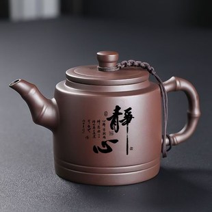 紫砂壶单壶原矿老紫泥紫砂茶具竹节壶紫砂茶壶泡茶家用 2025年新款