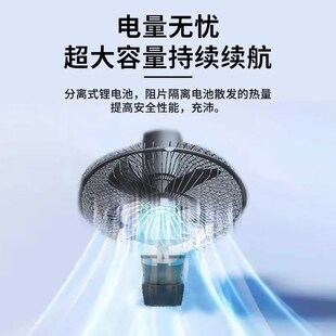 无线锂电池电扇小风扇大风力工业户外露营充电便携式摆摊学生风扇