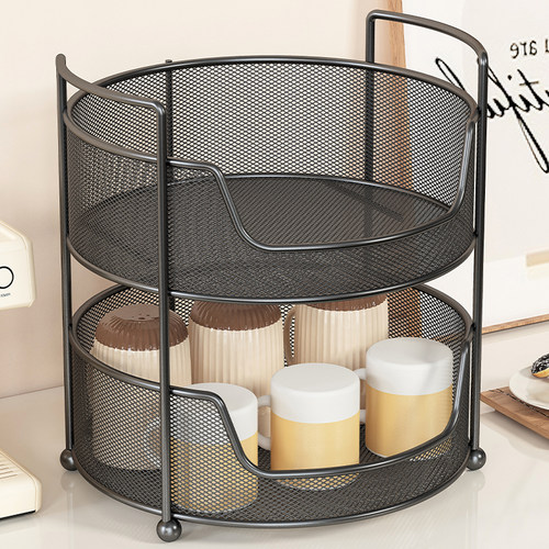 杯架杯子置物架桌面放茶杯茶具整理架台面双层咖啡杯放置架子