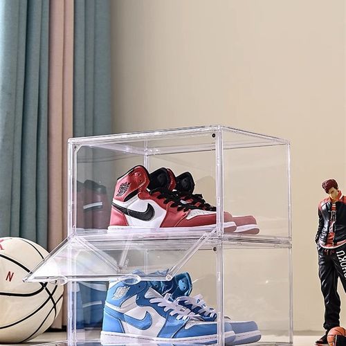 亚克力透明鞋盒鞋子收纳盒鞋柜防氧化磁吸加厚省空间家用鞋柜鞋墙