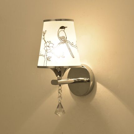 壁灯床头卧室灯简约现代电视背景墙壁灯创意led带开关床头灯