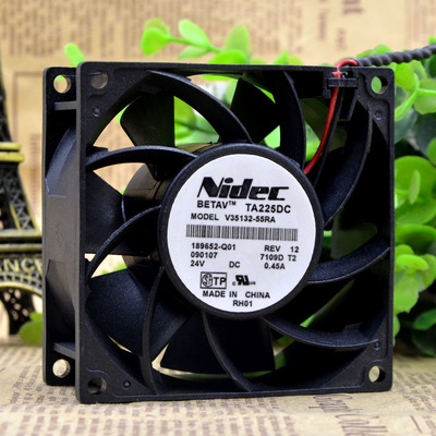 Nidec V35132-55RA 8038 24v 0.45A 8CM 大风量变频器散热风扇