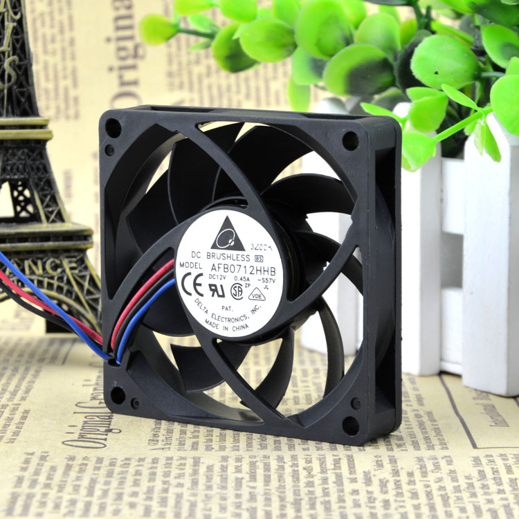 台达 12V 0.45A AFB0712HHB-F00 7厘米7CM 7015 三线散热风扇