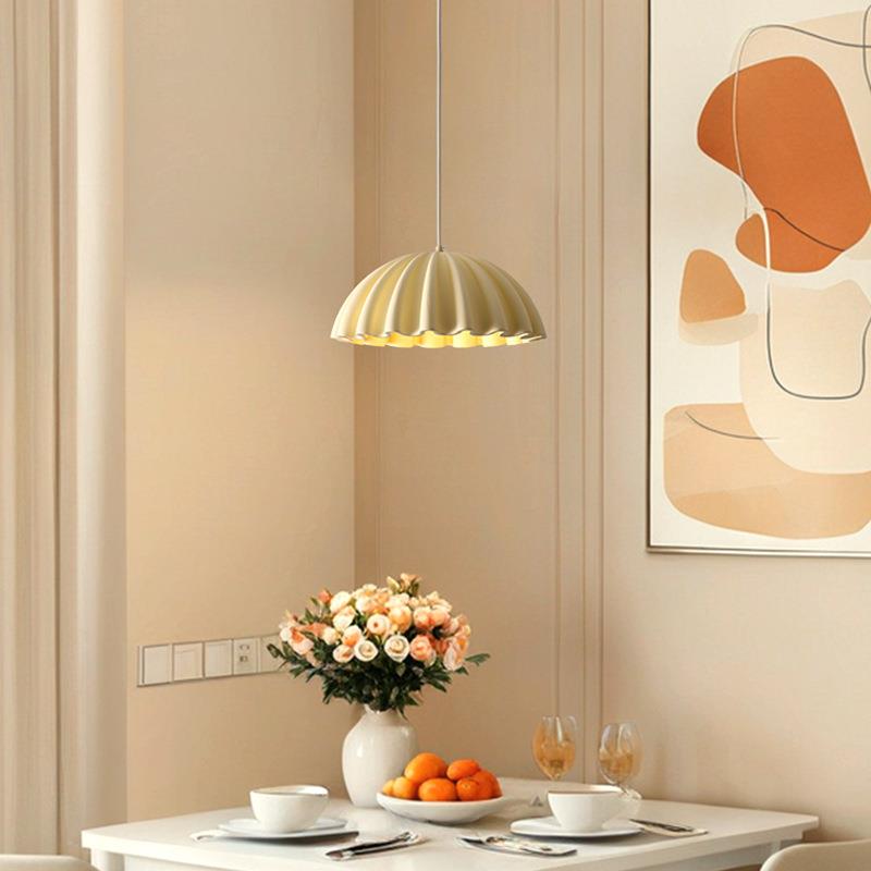 法式侘寂风餐厅吊灯创意艺术餐桌吧台民宿装饰氛围奶油风灯具