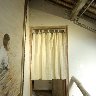 窗纱鸢尾乡旅窗帘厨房奶油遮光棉布门帘卧室客厅半帘绣花色定制
