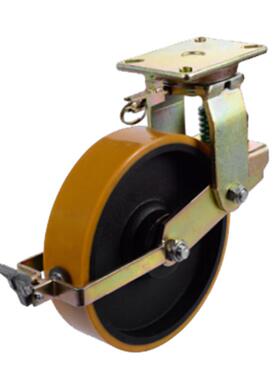 超重型铁芯PU减震轮（100mm） 工业级推车脚轮货架脚轮8-16寸脚轮