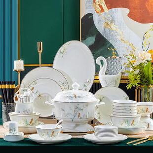 骨瓷家用碗的餐具碗筷礼盒套装陶瓷活动礼品会销套盒瓷器用品