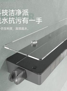 智MHZ能数显恒温冷热淋浴洒铜白枪灰色家轻奢用增色压沐浴花洒套