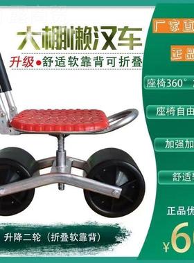 大专用凳子懒人棚车摘草间采拾田里车莓棚农田用蔬菜IXG方便花园