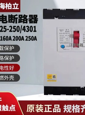 上海柏立塑壳断路器DZL25250/4301 200A 250A 160A 4P漏电保护器