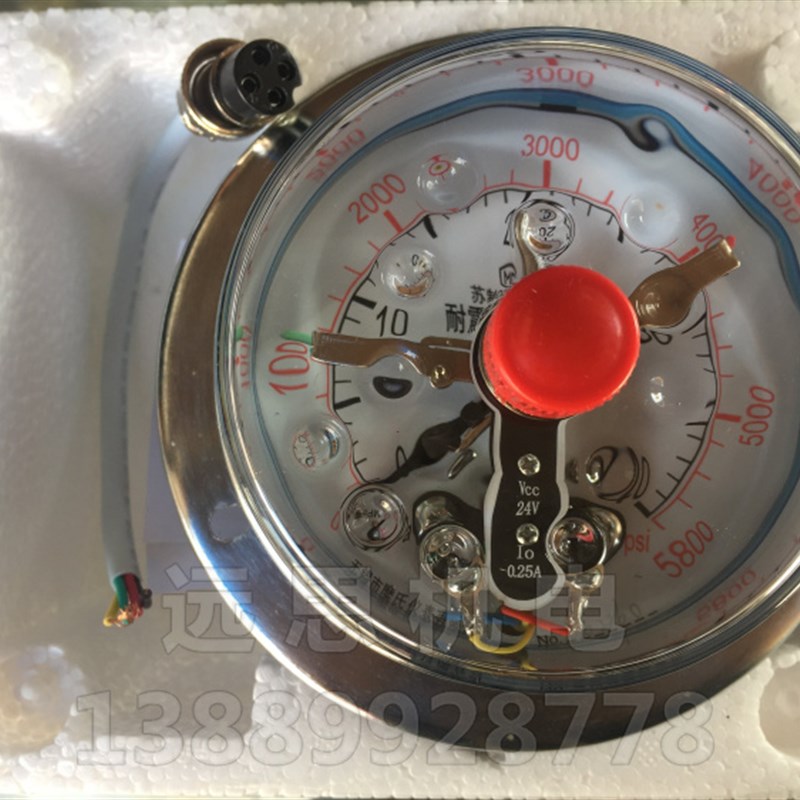 无锡糜氏 YNXC100ZT 40MPA 24v 耐震 抗震 充油 电接点压力表