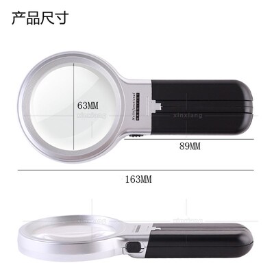 高清可折叠手持台式放大镜带灯10倍高倍20倍老人阅读鉴定维修台灯