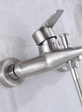赛若浴缸提易拉不锈钢淋浴三联厂龙头销冷热混QIF水阀家直简单功