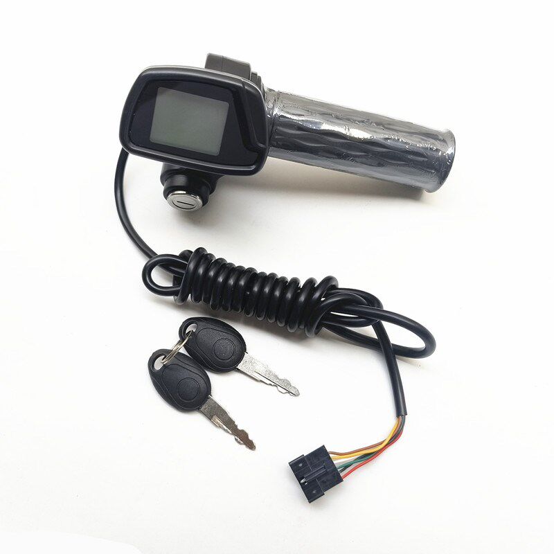 48V数显里程仪表锁钥匙开关油门转把手适用哥得圣F10电动折叠车