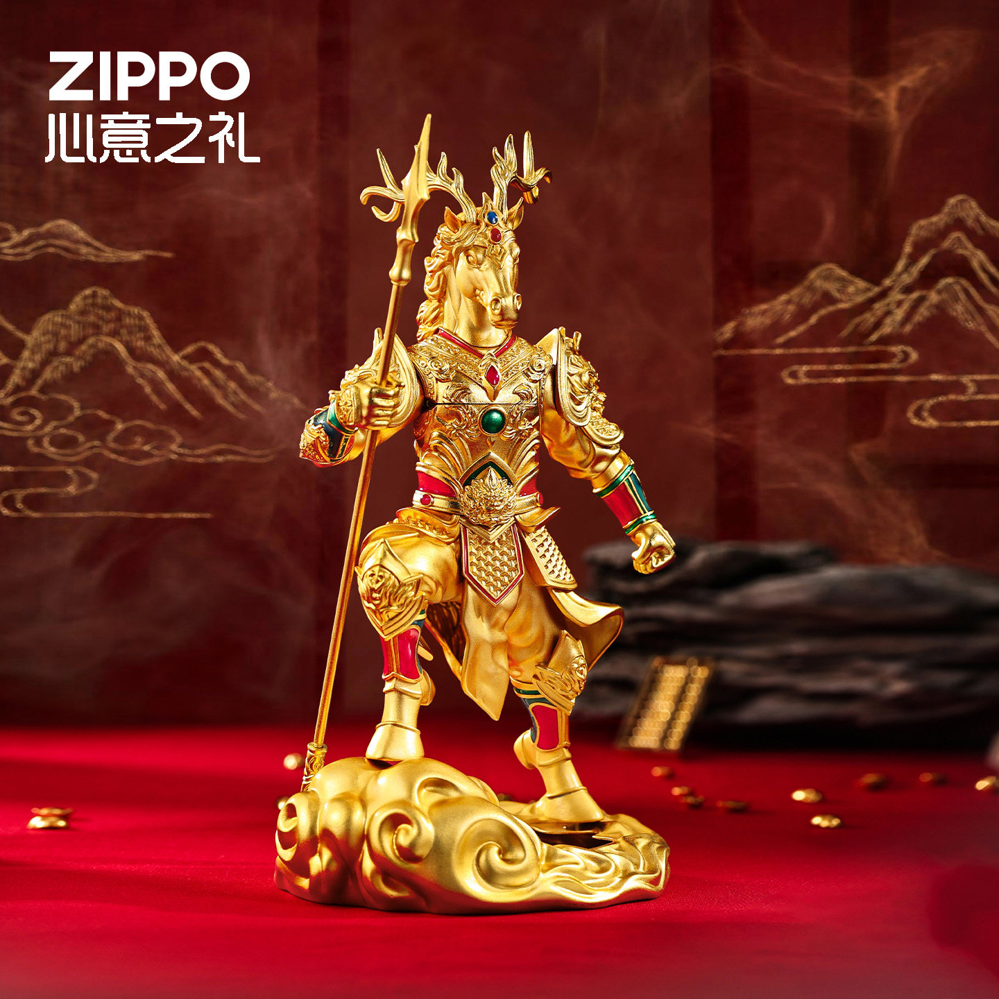 ZIPPO车品旗舰店之宝礼品龙马战将正品煤油防风打火机收藏礼物
