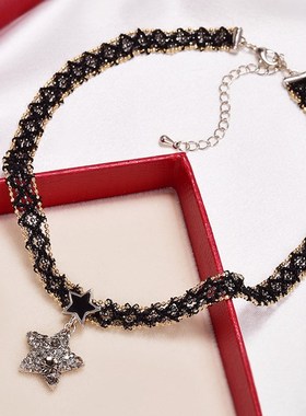 颈链脖子锁骨链项链饰品小众高级设计感网红装饰2023年新款潮女配