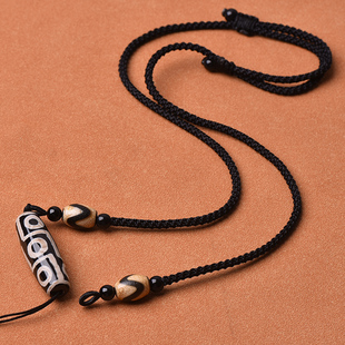 横穿粗专用天珠挂绳挂脖的吊坠配绳竖穿天珠绳挂件项链锁骨链绳子