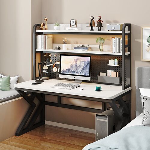 实木电脑桌书桌学生家用写字桌办公长条桌工作台双人电竞桌小桌子