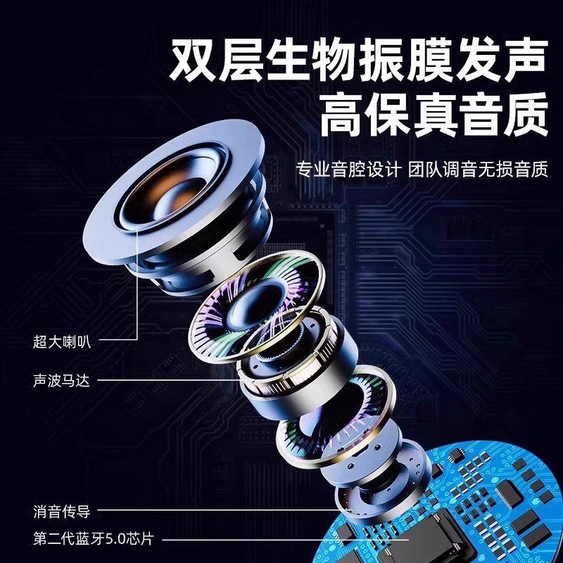 蓝牙音响2025新款小型家用户外蓝牙超重低音炮便携高音质音响