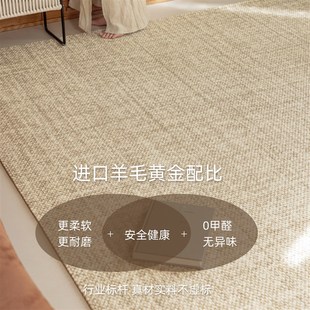 奶油风沙发茶几毯轻奢高级耐脏加厚满铺地垫 地毯客厅羊毛2024新款