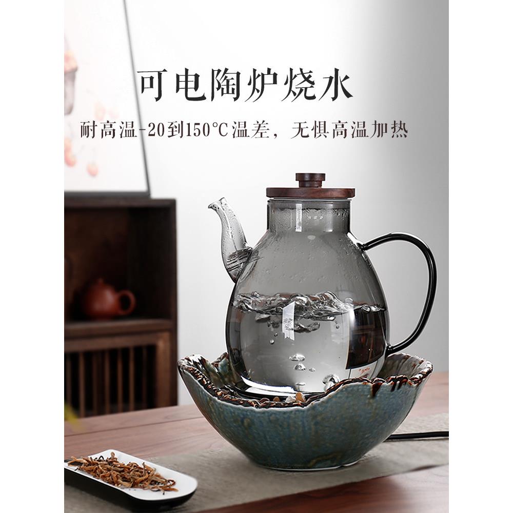大容量2L煮茶壶电陶炉煮茶器玻璃冷水壶大号泡茶烧水家用单壶茶具